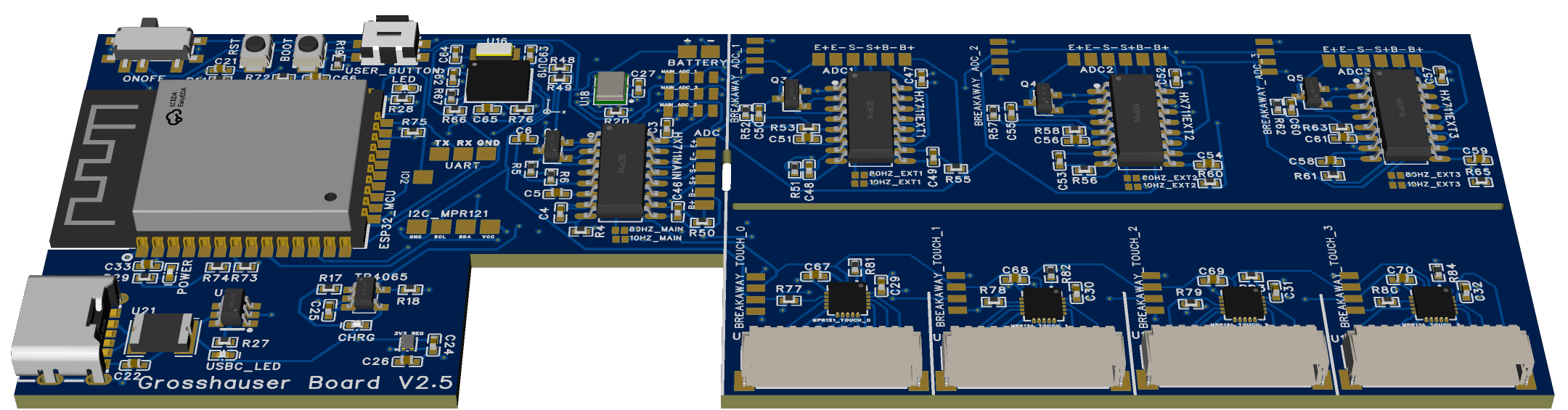 Custom ESP32 Board with I2S, IMUs and multiple I2C sensors